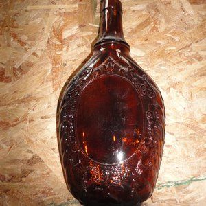 vintage brown/amber liquor bottle